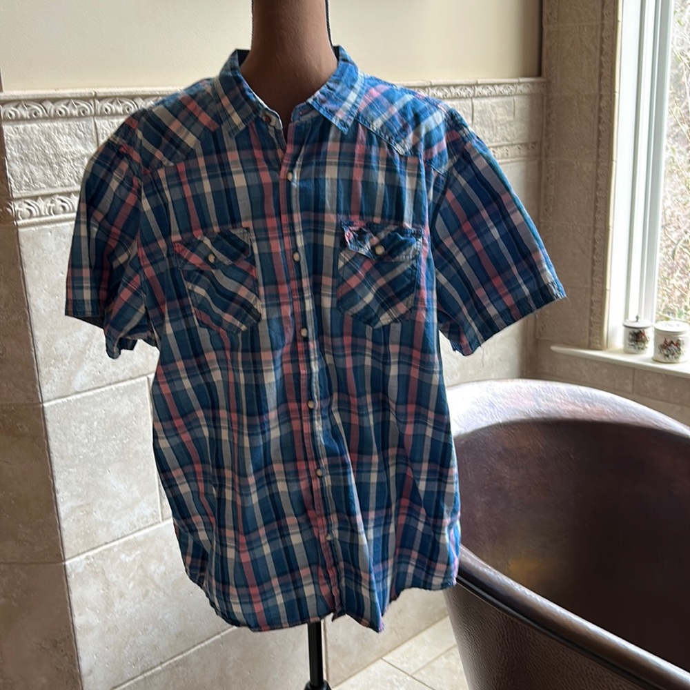 Desert Son Flag & Anthem Sz XXL pastel snap front shirt